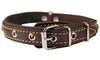 High Quality Genuine Leather Braided Dog Collar Brown 7/8" Wide Fits 13"-16" Neck. 18" Long