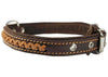 High Quality Genuine Leather Braided Dog Collar Brown 7/8" Wide Fits 13"-16" Neck. 18" Long