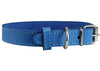 Genuine Leather Dog Collar Blue 4 Sizes