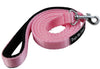 Dogs My Love 6ft Long Neoprene Padded Handle Nylon Leash 4 Sizes Pink