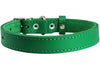 Genuine Leather Dog Collar Green 4 Sizes