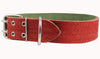 Genuine Leather Dog Collar, Padded, Red 1.75" Wide. Fits 23"-27" neck size Great Dane Mastiff