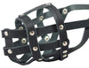Real Leather Dog Basket Muzzle #104 Black - Amstaff (Circumference 11.8", Snout Length 3")