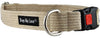 Cotton Web Adjustable Dog Collar with Locking Device 4 Sizes Beige