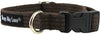 Cotton Web Adjustable Dog Collar 4 Sizes Brown