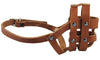 Real Leather Dog Basket Muzzle #0 Tan - Spaniel, Poodle, Schnauzer (Circumf 8.5", Snout Length 2")