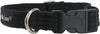 Cotton Web Adjustable Dog Collar 4 Sizes Black
