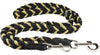 6 Way Euro Multifunctional Braided Dog Leash, Adjustable Schutzhund Lead 42"-68" Long 4 Sizes Beige