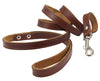 Dogs My Love Genuine Leather Classic Dog Leash 4 Ft Long 9 Sizes Brown