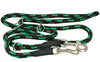 Adjustable Multifunctional Rope Dog Leash 42"-70" Green/Black