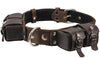 4lbs Genuine Leather Weighted Dog Collar 1.5" wide. Exercise and Training. Fits 19"-24" Neck size