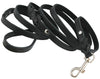 6' Genuine Leather Braided Dog Leash Black 3/8" Wide for Small Breeds