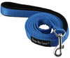 Dogs My Love 6ft Long Neoprene Padded Handle Nylon Leash 4 Sizes Blue