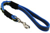 Bungee Shock Absorbing Dog Short Leash Large 20" Long 1" Wide Traffic Lead Blue