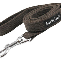 Dog Leash 4.5ft Long Cotton Web Brown 4 Sizes