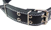 Genuine 1.75" Wide Thick Leather Studded Dog Collar. Fits 21.5"-26" Neck, XLarge Breeds Great Dane