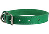 Genuine Leather Dog Collar Green 4 Sizes