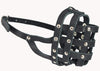 Genuine Leather Dog Basket Muzzle #108 Black - Bulldog, Boxer (Circumference 13", Snout Length 2.5")