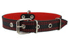 Genuine Leather Dog Collar Padded Black 3 Sizes