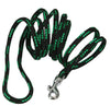 Dogs My Love 6ft Long Braided Rope Dog Leash Green with Black 6 Sizes