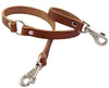 Genuine Leather Double Dog Leash - Two Dog Coupler (Brown, Large (16"L x 7/8"W))