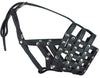 Real Leather Cage Basket Secure Dog Muzzle - Great Dane, Saint Bernard (Circumf 18.5", Snout 4.7")