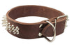 Thick Genuine Leather Spiked Dog Collar2" wide Sized to Fit 18"-22" Neck. Boxer Rottweiler Bulldog