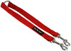 10" Long Nylon 2-way Double Dog Leash - Two Dog Coupler Red 4 Sizes