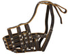 Secure Genuine Leather Mesh Dog Basket Muzzle - Doberman Male (Circumference 14", Snout  3.5")