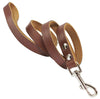 Dogs My Love Genuine Leather Classic Dog Leash 4 Ft Long 9 Sizes Brown