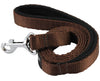 Dogs My Love 4ft Long Neoprene Padded Handle Nylon Leash 4 Sizes Brown
