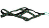 Weight Pulling Sledding Dog Harness X-back Style Black/Green XXLarge, 24.5" Neck Circumference