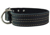 Genuine Leather Dog Collar, Padded Black, 1.5" Wide. Fits 14"-18" Neck Size, Medium