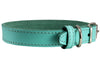 Genuine Leather Dog Collar Cyan 4 Sizes