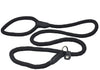 Dogs My Love Nylon Rope Slip Dog Lead Adjustable Collar and Leash 6ft Long Black