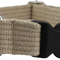 Cotton Web Adjustable Dog Collar 4 Sizes Beige