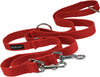 1" Wide Cotton Web 6-Way European Multi-functional Dog Leash, Adjustable Lead 45"-78" Long, Large