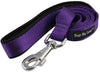 Dogs My Love 4ft Long Neoprene Padded Handle Nylon Leash 4 Sizes Purple