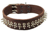 Thick Genuine Leather Spiked Dog Collar2" wide Sized to Fit 18"-22" Neck. Boxer Rottweiler Bulldog