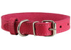 Genuine Leather Dog Collar Pink 4 Sizes