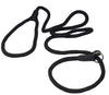 Dogs My Love Nylon Rope Slip Dog Lead Adjustable Collar and Leash 6ft Long Black