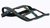 Weight Pulling Sledding Dog Harness X-back Style Black/Blue XLarge, 22.5" Neck Circumference.