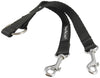 10" Long Nylon 2-Way Double Dog Leash - Two Dog Coupler Black 4 Sizes