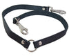 Genuine Leather Double Dog Leash - Two Dog Coupler (Black, Large (16"L x 7/8"W)