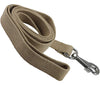 Dog Leash 4.5ft Long Cotton Web for Training, Beige 4 Sizes