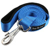 Dogs My Love 6ft Long Neoprene Padded Handle Nylon Leash 4 Sizes Blue