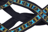 Weight Pulling Sledding Dog Harness X-back Style Black/Blue XXLarge, 24.5" Neck Circumference