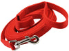 Dog Leash 3/4" Wide Cotton Web 15 Ft Long Red for Training Swivel Locking Snap