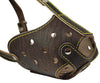 Real Leather Cage Basket Secure Dog Muzzle Brown - Great Dane, Mastiff (Circumf 17", Snout 5")