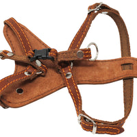 Genuine Leather Dog Harness 14"-17" Chest Adjustable 1/2" Straps Small